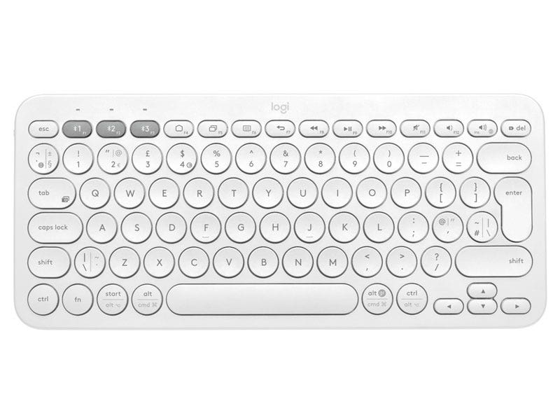 Teclado Logitech K380 Inalámbrico Bluetooth multidispositivo (Blanco)