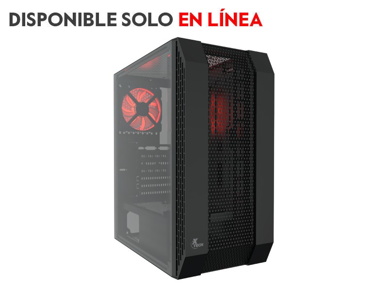 Chasis Xtech DEIMOS Gaming tipo Torre ATX Mediana con Ventana de Acrílico (Negro)