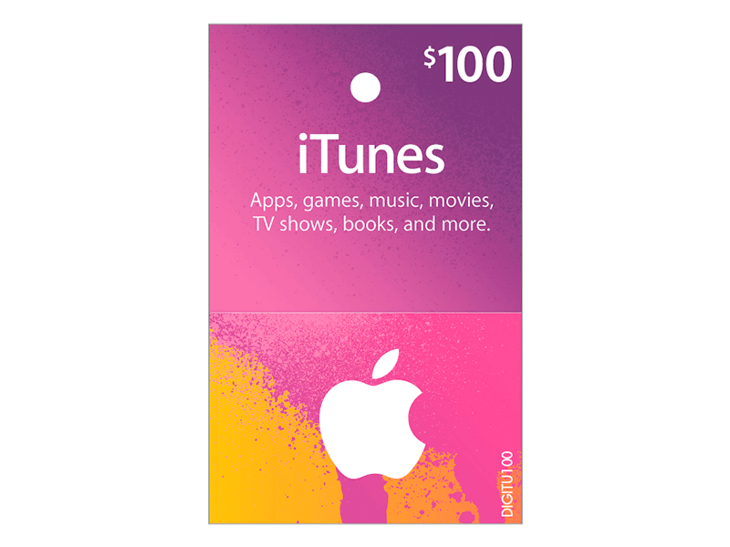 Tarjeta para iTunes & App Store de $100