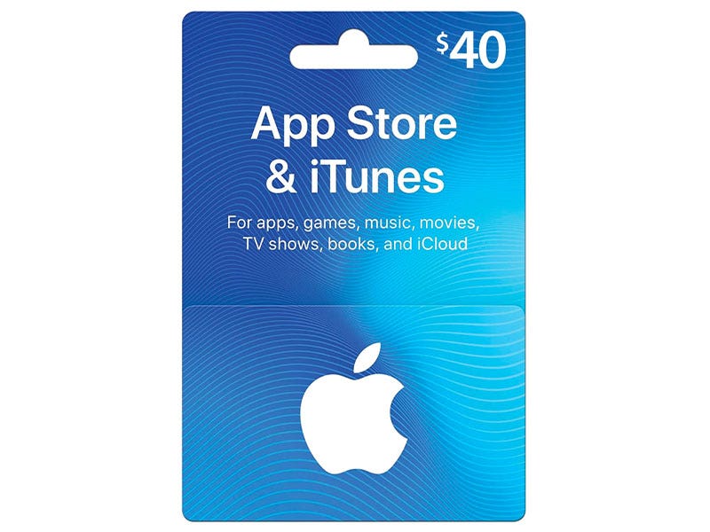 Tarjeta para Itunes & App Store de $40