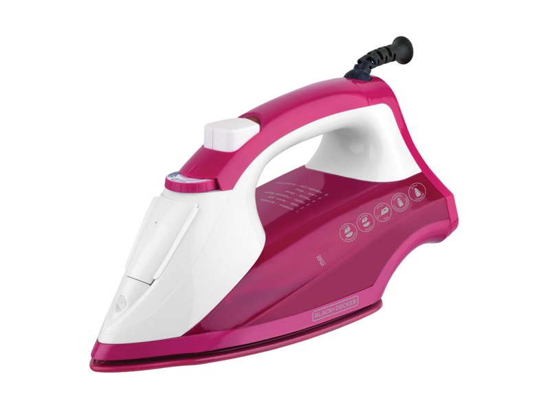 Black + Decker, IR1850, Plancha de ropa, Color Fucsia.