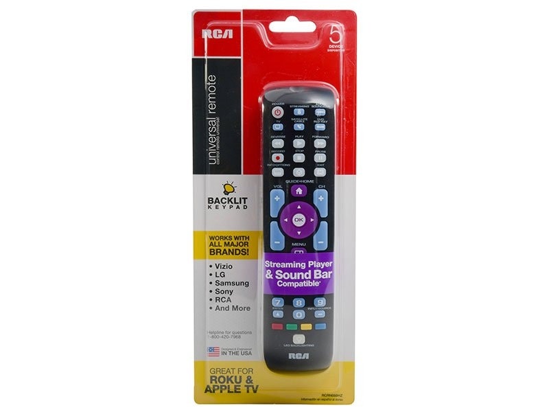 control remoto universal para 5 dispositivos color negro